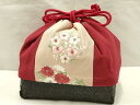 平和屋着物●和装小物 和装バッグ 信玄袋 籠 刺繍 花柄 竹 バンブー 逸品 AAAW4537ay