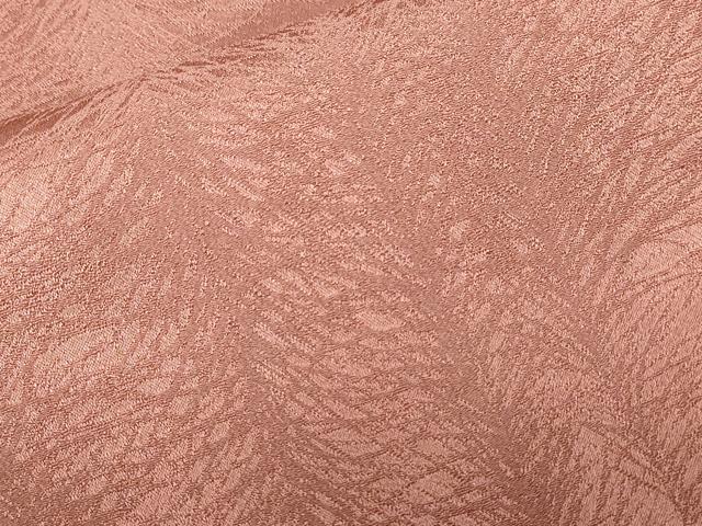 平和屋着物■上質な色無地 樹林地紋 退紅色 正絹 逸品 CAAZ5379ev