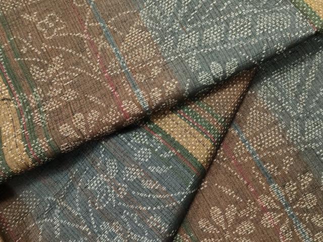 平和屋着物●上質な紬　風景花文　正絹　逸品　DAAY2035op