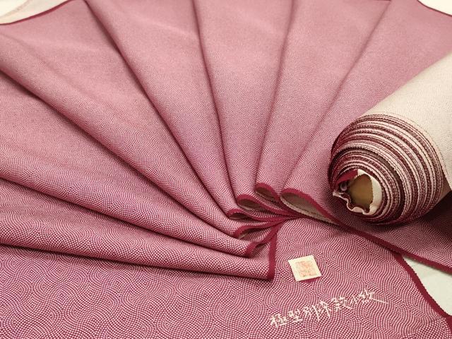 平和屋着物▼江戸小紋　反物　着尺　作家物　極型別染鮫小紋柄　逸品　未使用　DABB5730zy