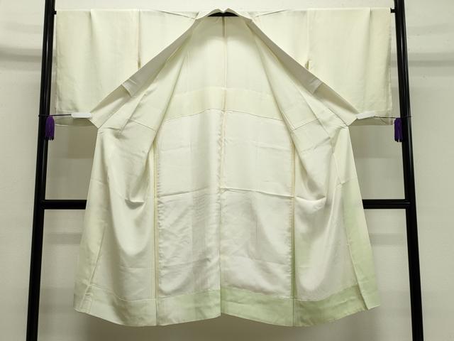 平和屋着物●長襦袢　無双仕立て　手描き　雀　草花文　暈し染め　正絹　逸品　CAAY6791gh