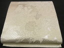 平和屋着物■六通柄袋帯 唐織 美保姿 流水孔雀花文 銀糸 逸品 n-iz1683