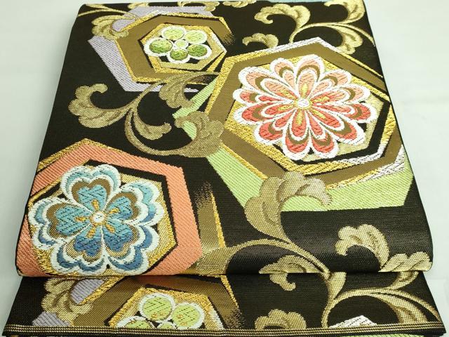 平和屋着物■極上　西陣　川島織物　六通柄　本袋帯　亀甲花唐草　金銀糸　逸品　DZAA6756kh5