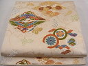 平和屋着物■六通柄袋帯 唐織 向かい鳳凰松皮菱唐草文 金銀糸 逸品 n-pk2632