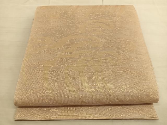 平和屋着物＊夏物　六通柄袋帯　立波文　金糸　正絹　逸品　BAAS9743du