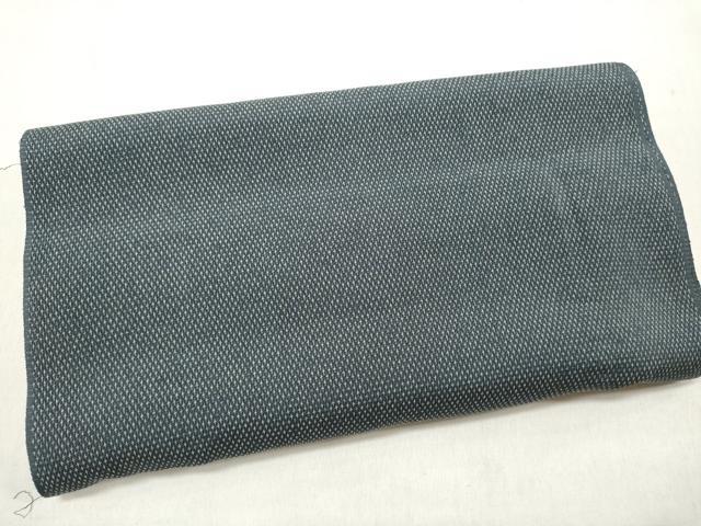 平和屋着物▼お召　解き反物　着尺　十字絣　逸品　DABB6185we