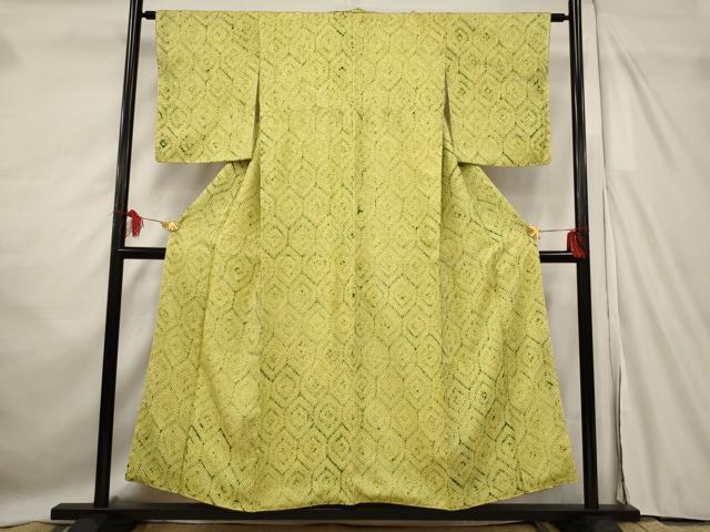 Rakuten - 平和屋着物■上質な小紋　総絞り　亀甲文　正絹　逸品　AABF8864st