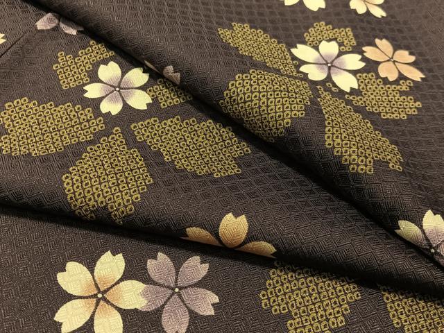 平和屋着物●小紋　舞桜　洗える着物　CABD8123vp