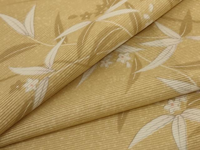 平和屋着物＊夏物 小紋 絽 草花文 洗える着物 未使用 AABD3337jd