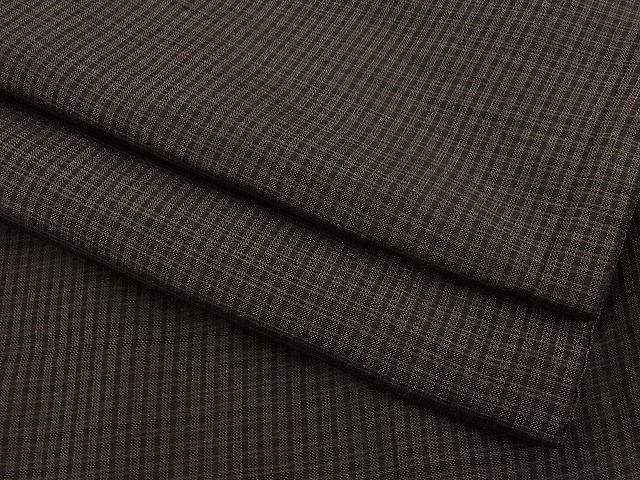 平和屋着物■男性 お召 格子柄 逸品 n-ip0558
