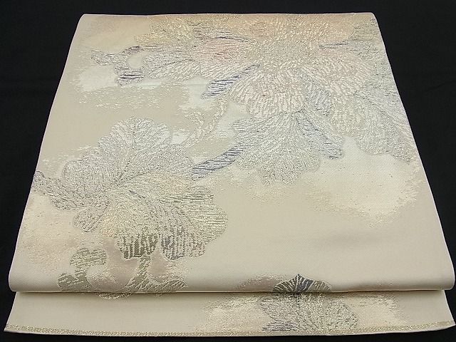 平和屋着物■六通柄袋帯　更紗草花文　金銀糸　逸品　n-rm0021