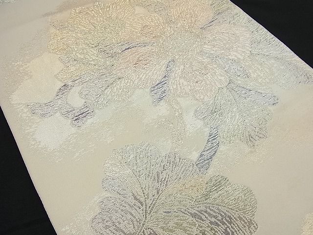 平和屋着物■六通柄袋帯　更紗草花文　金銀糸　逸品　n-rm0021