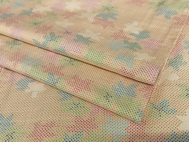 平和屋着物●本場大島紬 一元絣 舞花文 正絹 逸品 未使用 AAAV7554zg