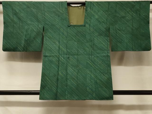 平和屋着物＃道行コート 斜線文 流水笹竹地紋 正絹 逸品 CABD7693in