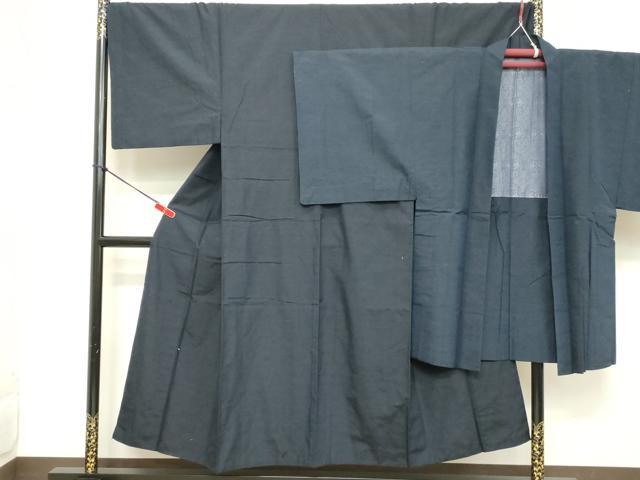 平和屋着物■男性 紬 アンサンブル 長羽織 霞文 正絹 逸品 DABB8911cd