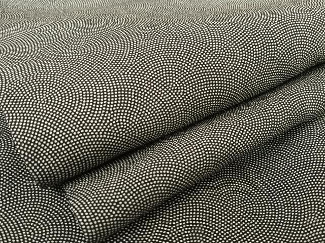 平和屋着物●江戸小紋 極小鮫小紋柄 黒地 正絹 逸品 AAAT3075np