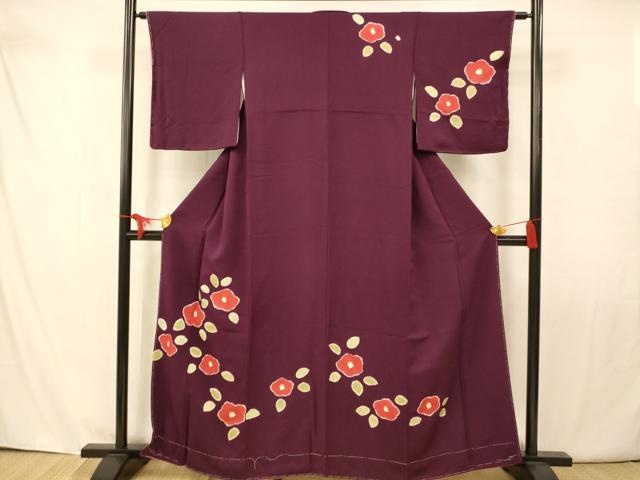 平和屋着物■訪問着 椿文 正絹 逸品 未使用 AAAW8447fw