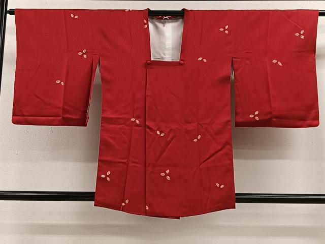平和屋着物■道行コート 舞葉文 正絹 逸品 CABA3264ua