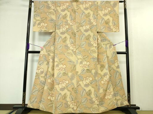 平和屋本店■極上 摺型友禅 京都 多ち花 小紋 枝花文 鬼しぼ縮緬 逸品 未使用 DZAA4645kh5 平和屋本店■極上 摺型友禅 京都 多ち花 小紋 枝花文 鬼しぼ縮緬 逸品 未使用 DZAA4645kh5