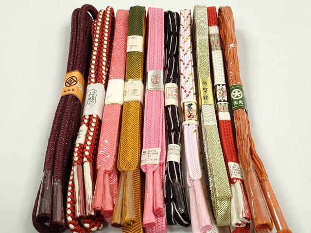 平和屋着物○和装小物 帯締め10本 豊縄流手組み 冠組 笹浪組 くみひも  