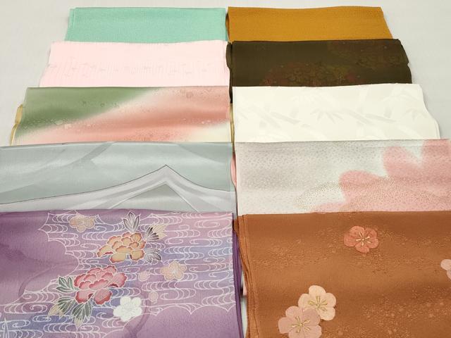 平和屋着物★和装小物 帯揚げ10枚セット 丹後ちりめん 正絹 逸品 DABJ2225xg