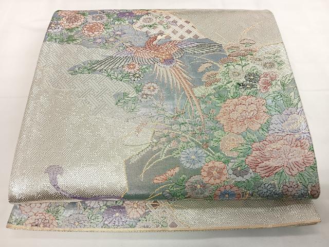 平和屋着物◎佐賀錦　六通柄袋帯　鳳凰花文　金銀糸　正絹　逸品　CAAX7978ua