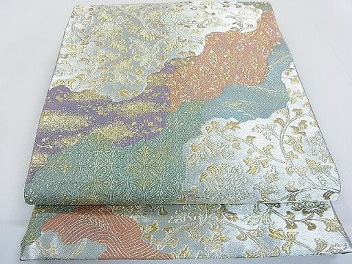 平和屋着物■六通柄袋帯 道長吉祥花唐草文 金銀糸 逸品 DAAC6639fe 平和屋着物■六通柄袋帯 道長吉祥花唐草文 金銀糸 逸品 DAAC6639fe