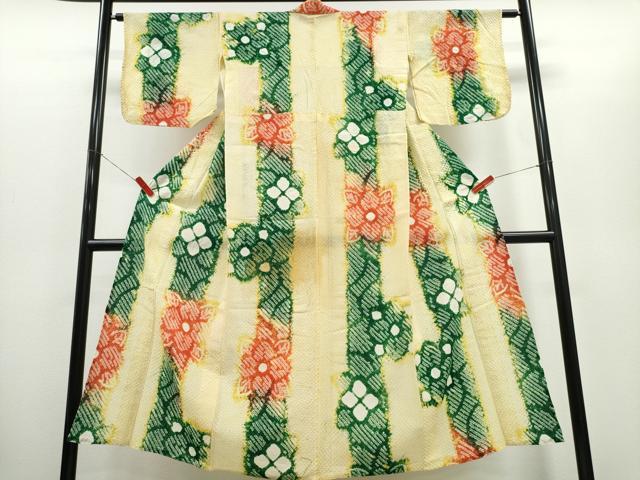 女用日式浴衣 - 平和屋着物∴夏物　浴衣　有松鳴海絞り　舞花間道　綿　逸品　CABH1417ng