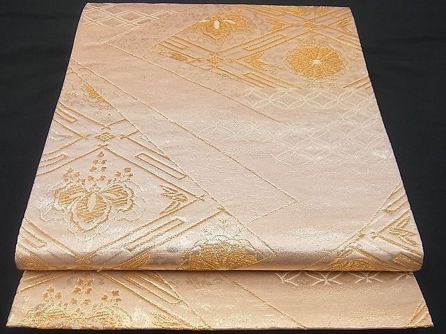 平和屋着物■六通柄京袋帯 吉祥花文 金銀糸 逸品 n-gh1716