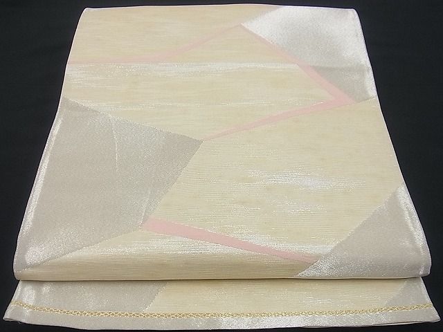 平和屋着物■六通柄袋帯　唐織　切嵌吉祥文　銀糸　逸品　n-gh1722