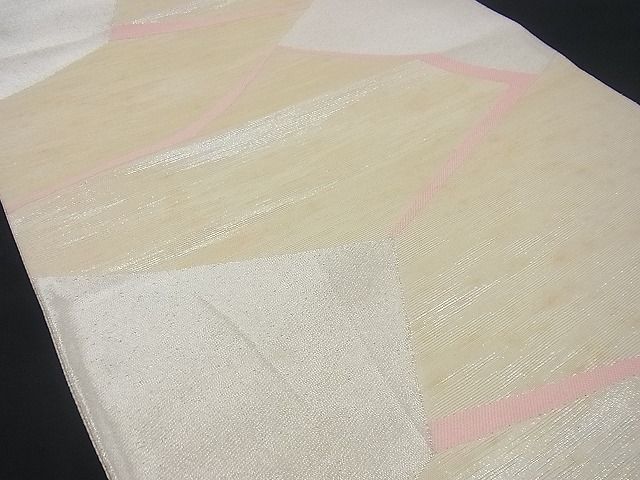 平和屋着物■六通柄袋帯　唐織　切嵌吉祥文　銀糸　逸品　n-gh1722