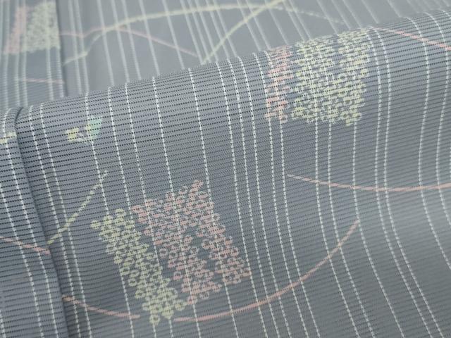 平和屋着物＊夏物 小紋 絽 箔散らし文 洗える着物 DAAR5937ud