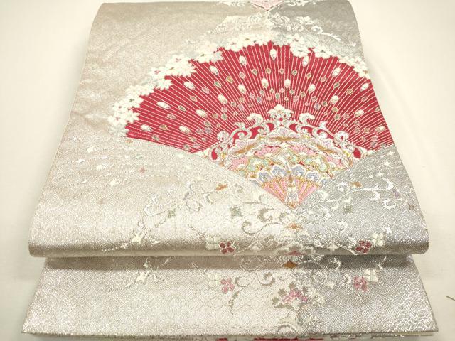 乐天商城 - 平和屋着物◎六通柄袋帯　唐織　孔雀花文　金銀糸　正絹　逸品　DAAY6149ea