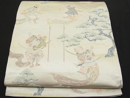 平和屋着物■六通柄袋帯 唐織 人物風景文 金銀糸 逸品 n-hv1629 平和屋着物■六通柄袋帯 唐織 人物風景文 金銀糸 逸品 n-hv1629