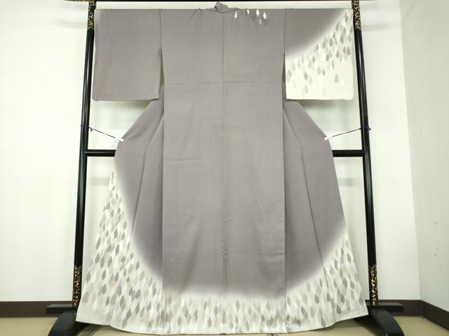 Kimono - 平和屋着物●訪問着　刺繍　樹林文　暈し染め　金彩　正絹　逸品　DABB4594ps