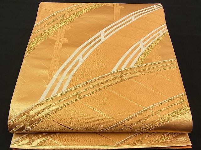 平和屋着物■六通柄袋帯　唐織　渡り橋文　金糸　逸品　n-sx1264