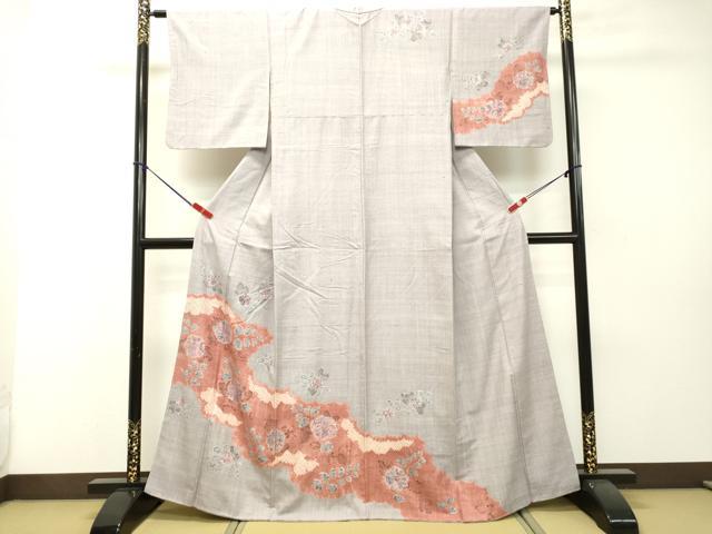 平和屋着物●訪問着 紬地 絞り 辻が花 正絹 逸品 DAAS2022tw