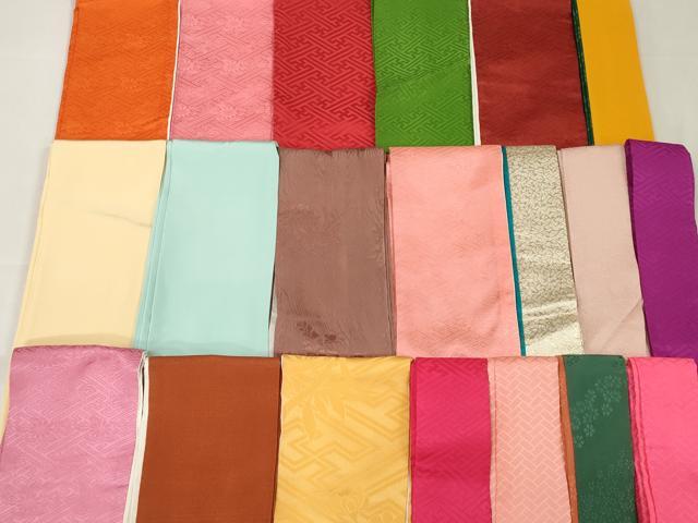 平和屋着物▼和装小物　重ね衿・伊達衿　まとめて20点　紗綾形地紋　干割れ地紋　花唐草地紋　金糸　逸..