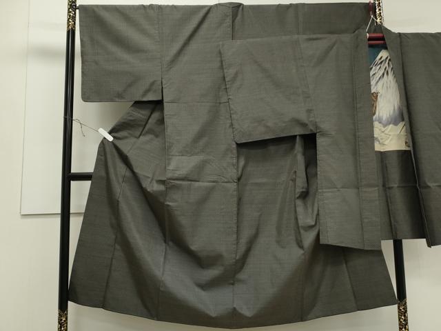 平和屋着物●男性 紬 アンサンブル 吉祥文 正絹 逸品 CAAS0129th