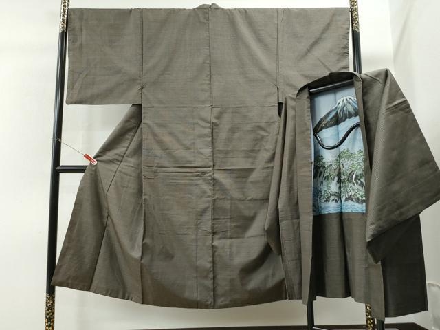 平和屋着物●男性 本場大島紬 アンサンブル 吉祥文 正絹 逸品 CAAS6771yc
