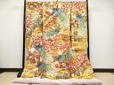 平和屋本店■極上 中国三大刺繍 相良刺繍 駒刺繍 色打掛 和装 婚礼 結婚式 花嫁 神社挙式 唐織 孔雀草花文 金糸 逸品 CYAA2220s5