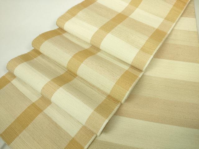 平和屋本店■極上　1854年創業　帯屋捨松　両面　半幅帯　紬地　紳裳園　タグ付き　逸品　未使用　DZAA3696kh5