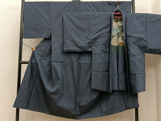 平和屋着物■男性 アンサンブル 本場大島紬 80亀甲 正絹 逸品 BAAL7063sa