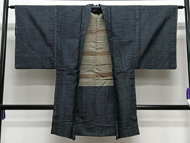 平和屋着物∞男性　長羽織　紬地　吉祥文　正絹　逸品　CABE5087ua
