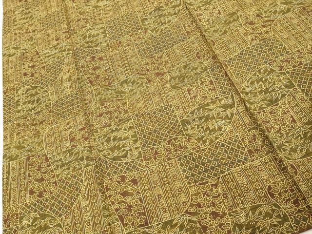 平和屋着物■上質な小紋　紬地　吉祥花文　正絹　逸品　DABB2202cd