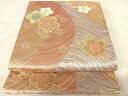 平和屋着物◎六通柄袋帯 唐織 舞梅文 金糸 正絹 逸品 AAAT6183yx