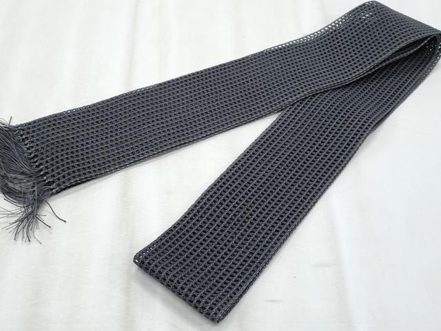 平和屋着物＊夏物　男性　角帯　羅　羊羹色　正絹　逸品　CABI5988fb
