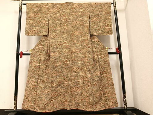 平和屋着物■上質な小紋 型染め 草花文 正絹 逸品 AAAS1919ph 平和屋着物■上質な小紋 型染め 草花文 正絹 逸品 AAAS1919ph