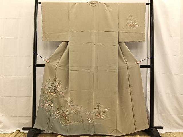 平和屋着物■訪問着 渡橋風景文 暈し染め 金彩 鈴乃屋扱い 正絹 逸品 未使用 BAAP8360hz