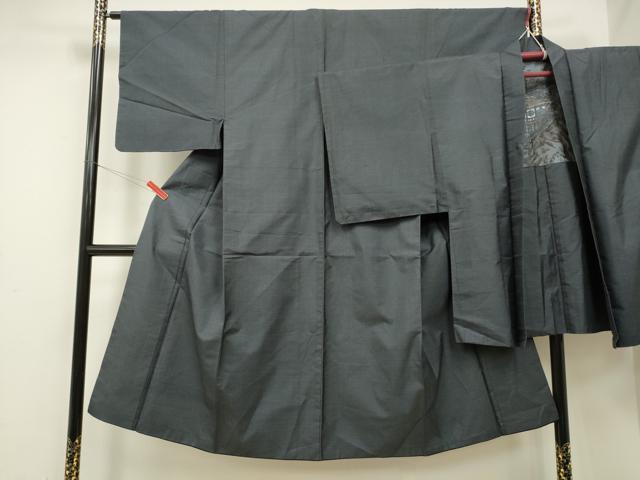 平和屋着物■男性 紬 アンサンブル 亀甲柄 正絹 逸品 DAAJ8154cm